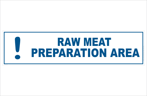 raw meat preparation area