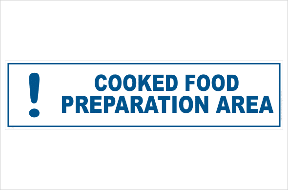 Cooked food preparation area