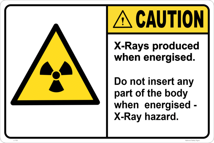 X-rays Produced when Energised sign L1729