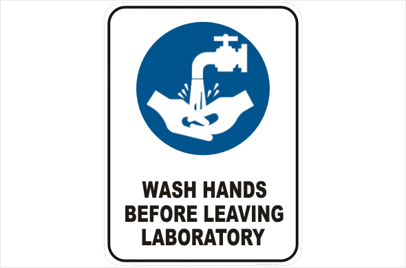 wash hands before leaving