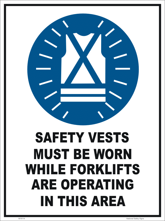 Safety Vests Forklift Use sign M18114