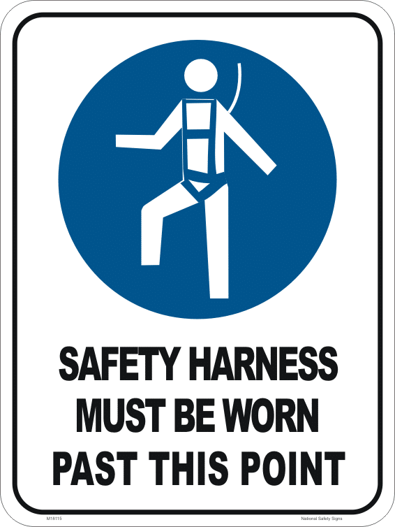 Safety Harness past this point M18115