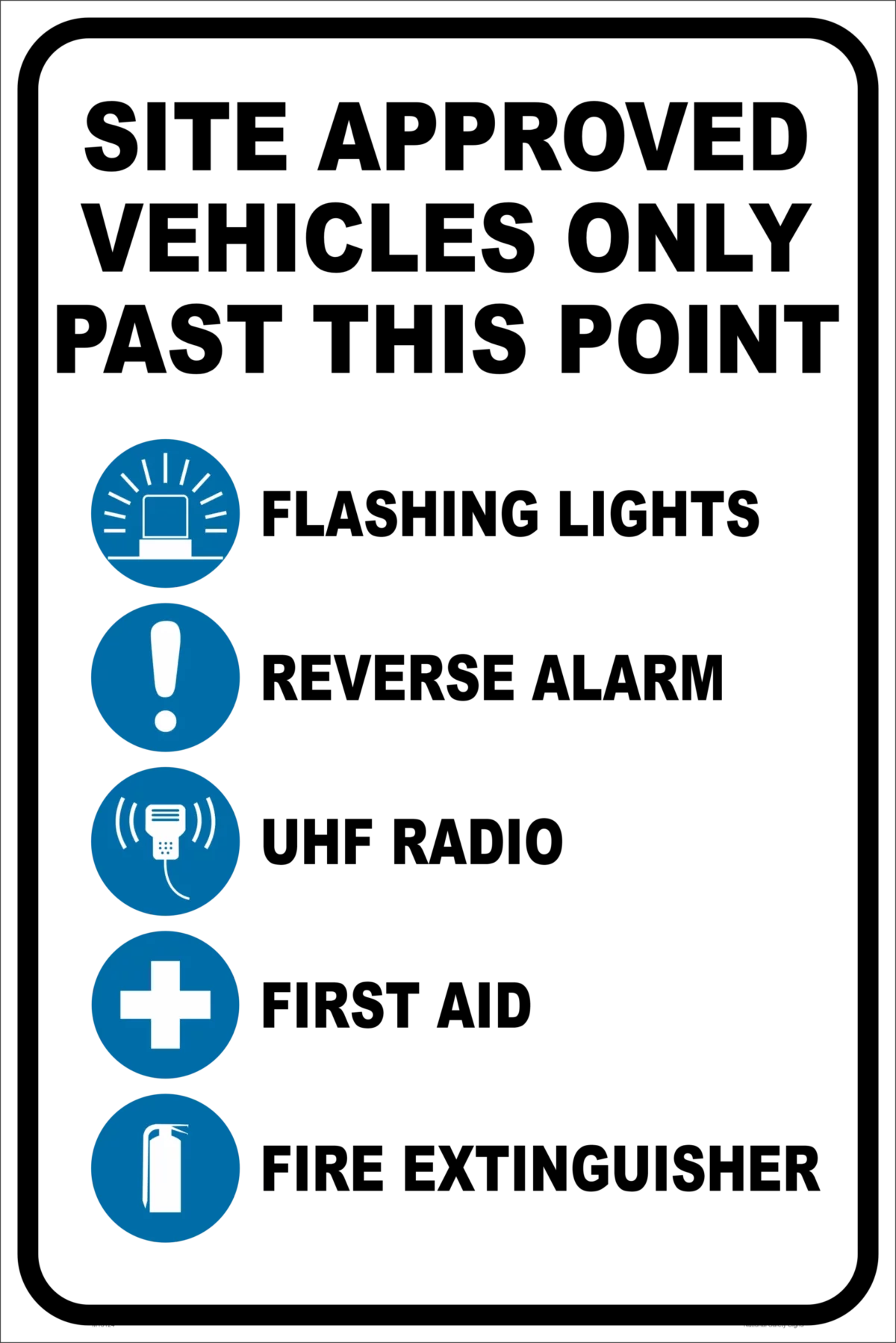 Site Approved Vehicles Signage M18124