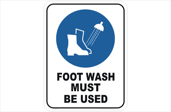 Foot Wash Must be Used