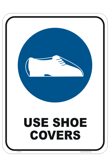 Use Shoe Covers Sign M18106