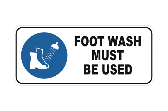 Foot Wash Must be Used