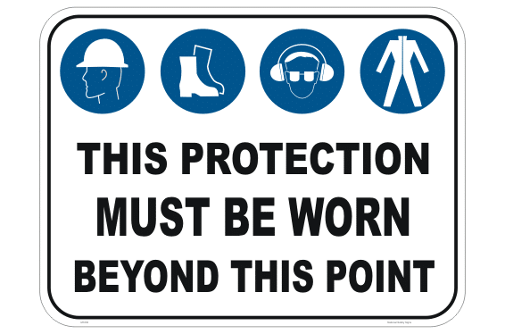 This Protection Must be Worn sign M1830
