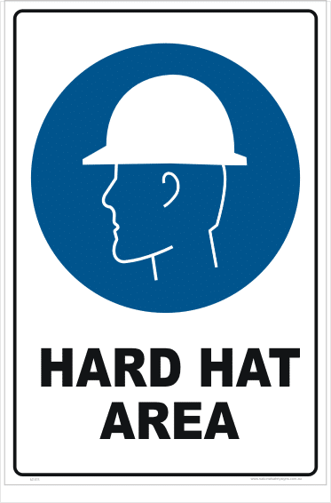 Hard Hat Area sign