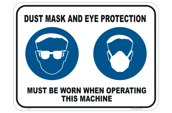 Eye Protection, Dust Mask Sign M1876
