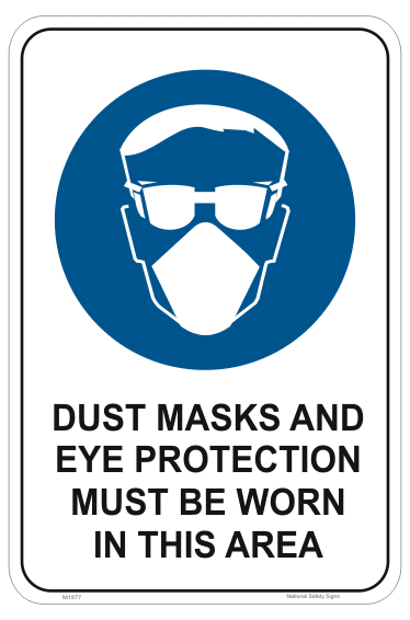 Eye Protection, Dust Mask Sign M1877