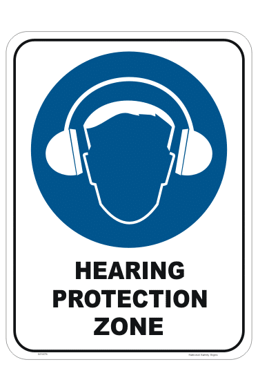 Hearing Protection Zone Sign M1878