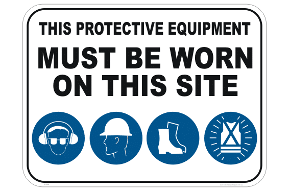 This Protection Must be Worn Sign M1880