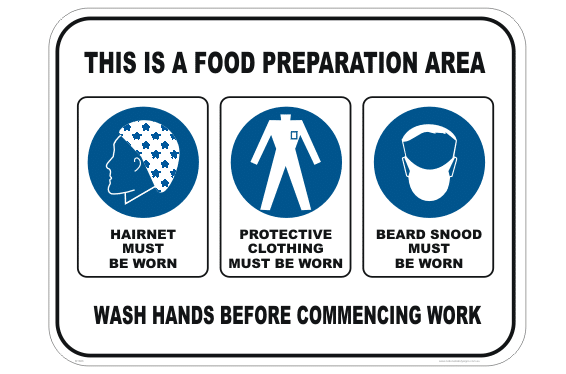 Food Preparation PPE Sign M1886