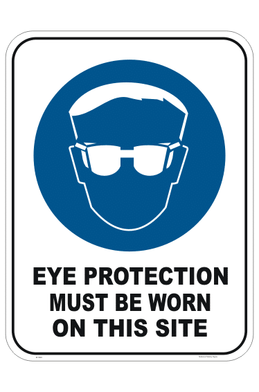 Eye Protection Must be Worn Sign M1890