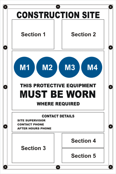Construction Site Mesh Banner Custom Sign