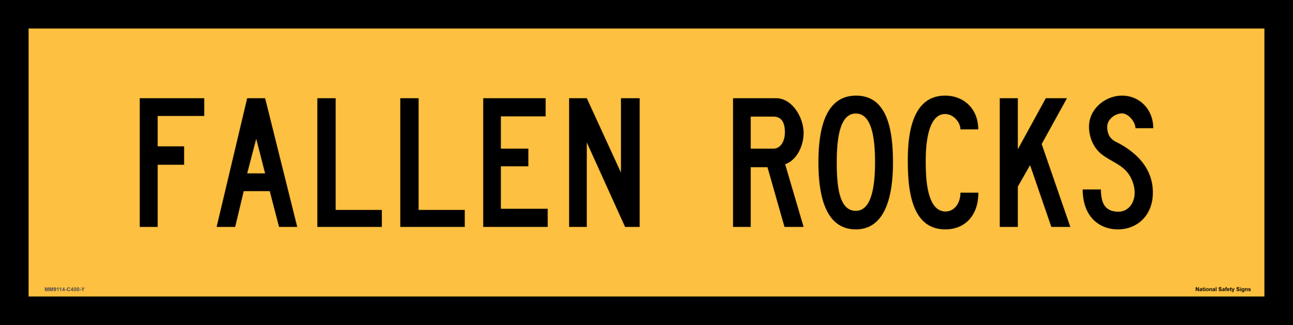 Multi Message sign Fallen Rocks 1200 x 300 MM9114