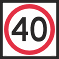 Multi Message 40 kph Sign MM915