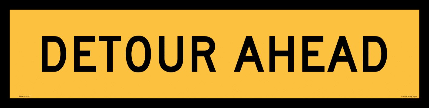 Multi Message Sign Detour Ahead 1200x300 MM9163