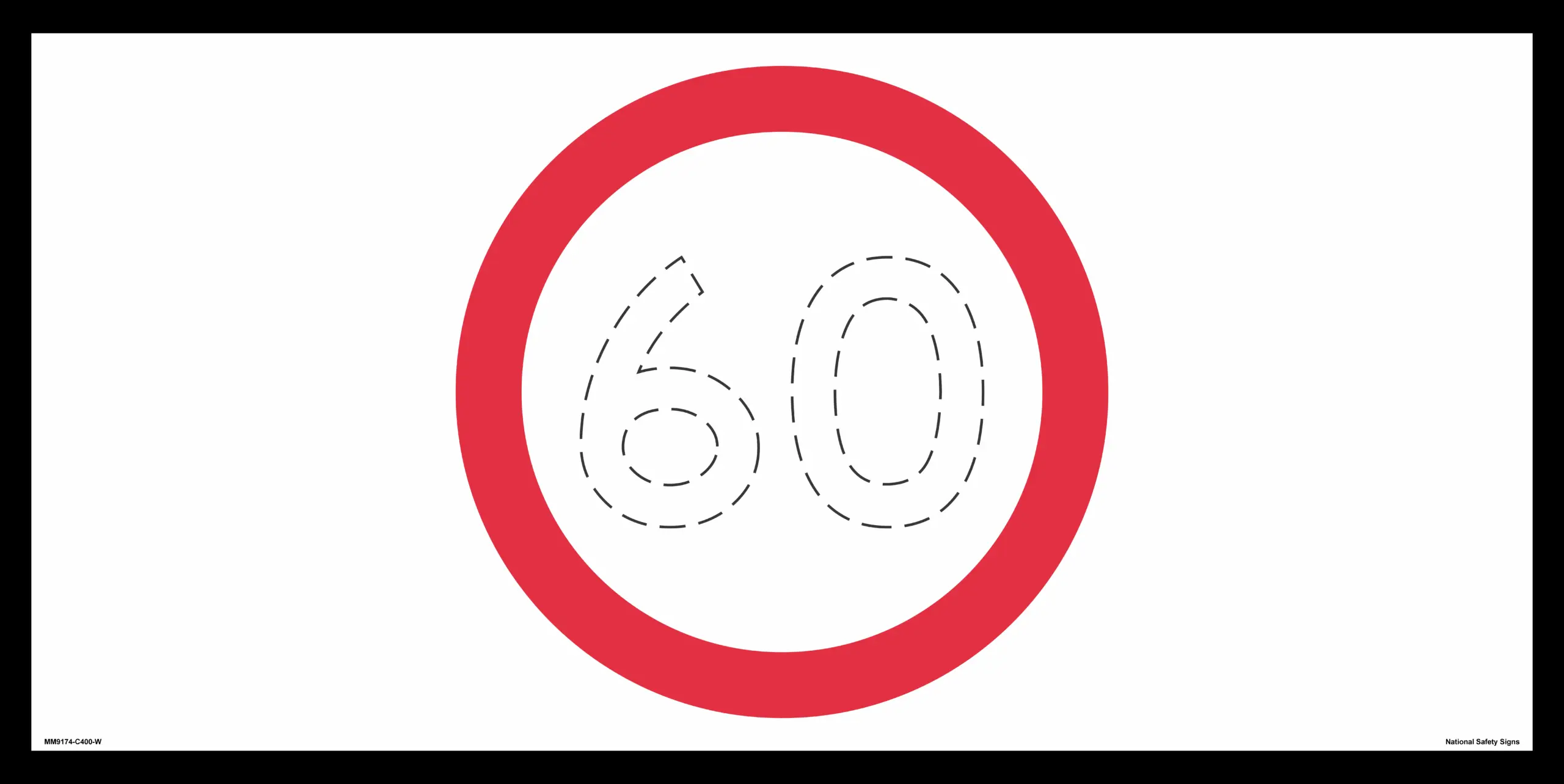 Multi Message Speed Limit Sign 1200 x 600mm MM9174