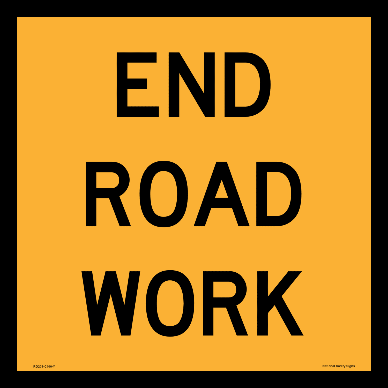 Multi Message End Roadwork Sign MM921