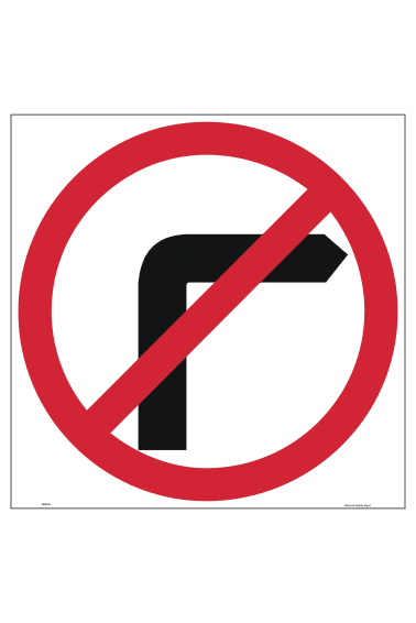 No Right Turn Sign