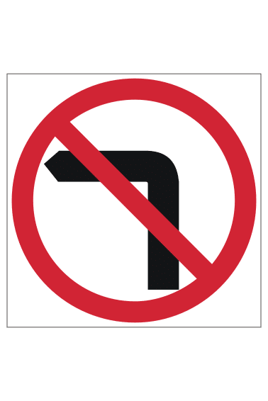 No Left Turn Sign