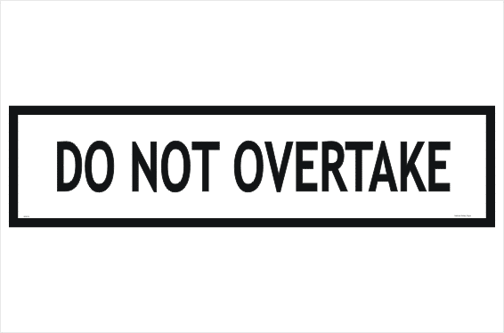 Multi Message Do Not Overtake sign