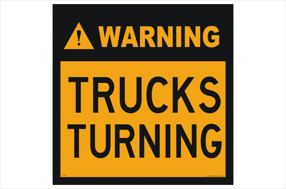 Mulit Message Trucks Turning sign