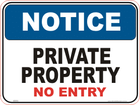 private property sign