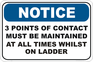 3 Points of Contact Notice sign