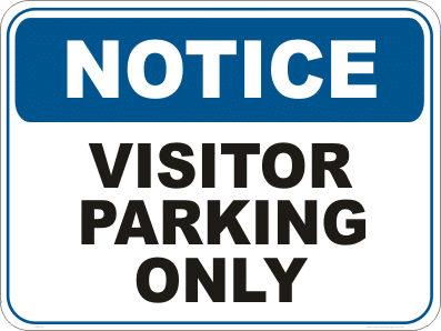 Visitor Parking sign