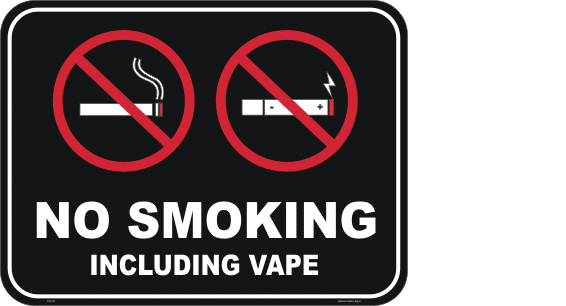 Smoke and Vape free sign P22128