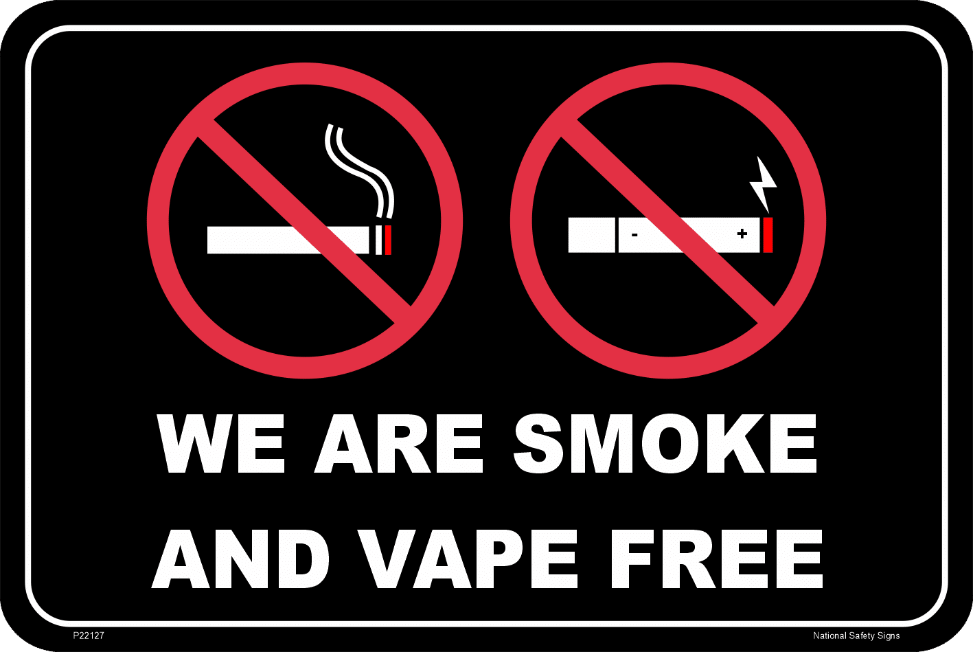 No Smoking including Vape sign P22127
