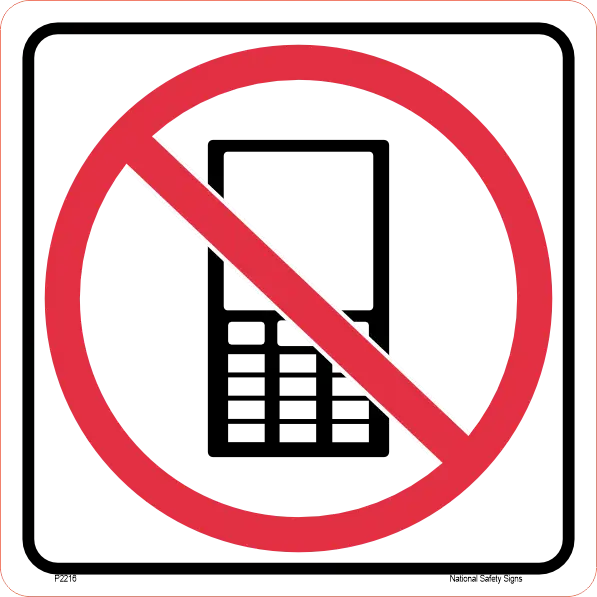 No mobile phones sticker P2216