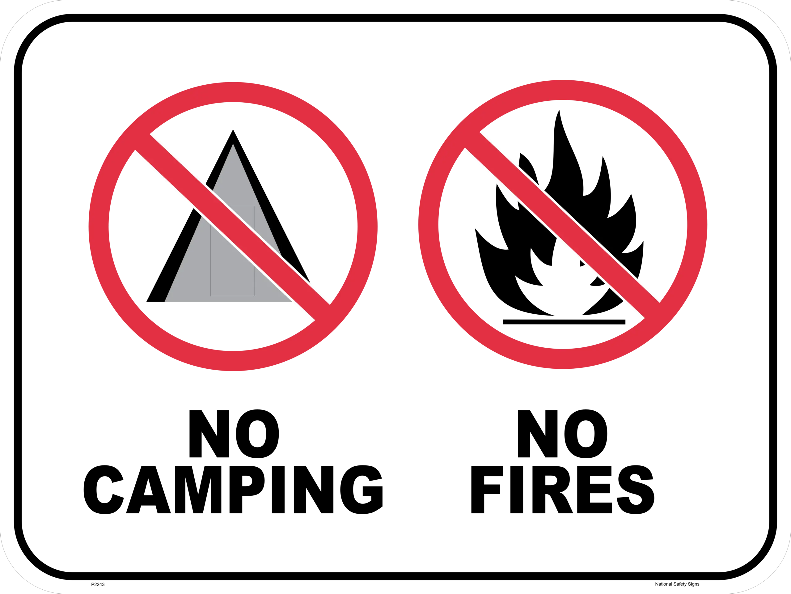 No Camping No Fires P2243