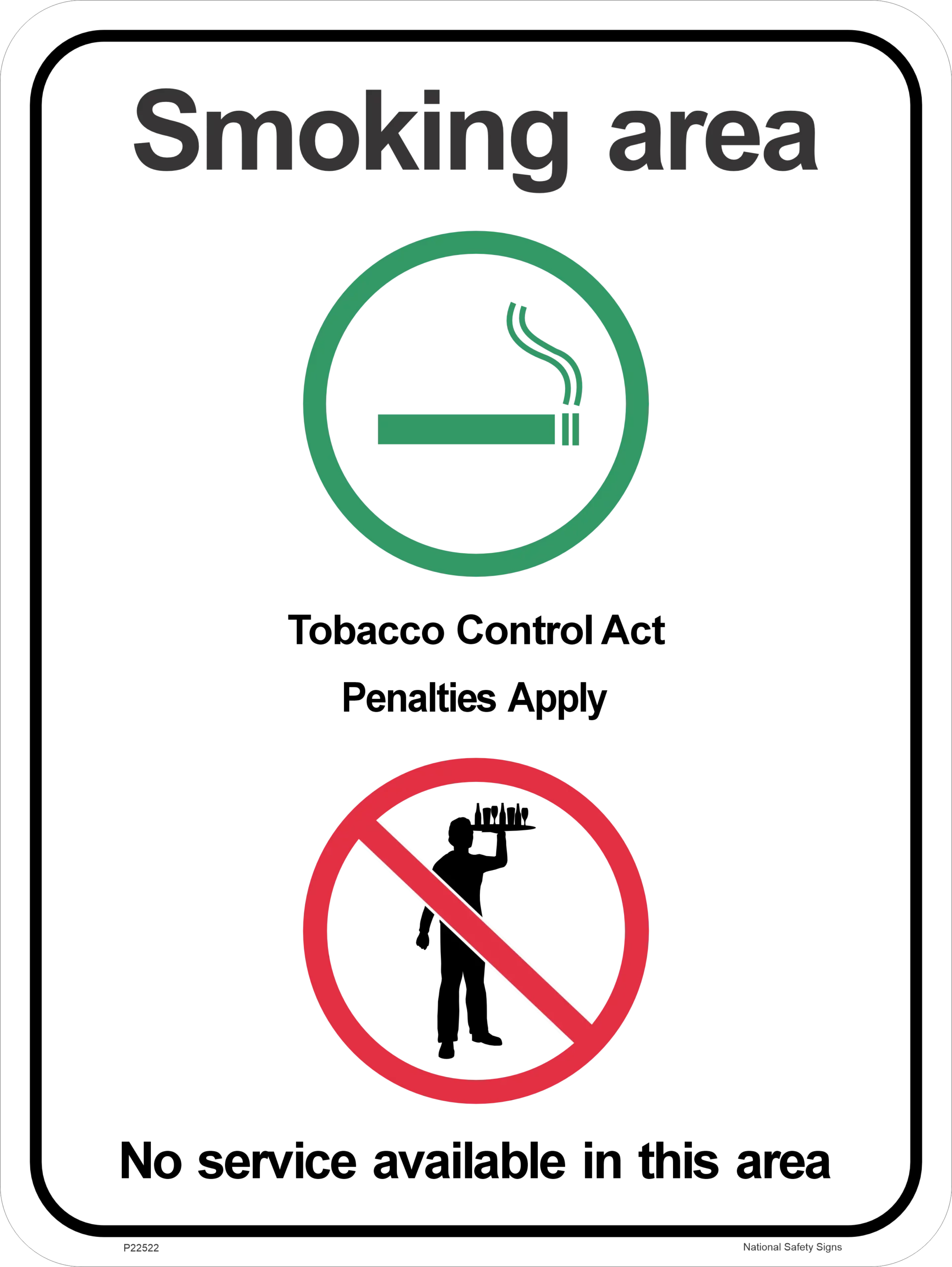 NT Smoking Area No Service P22522