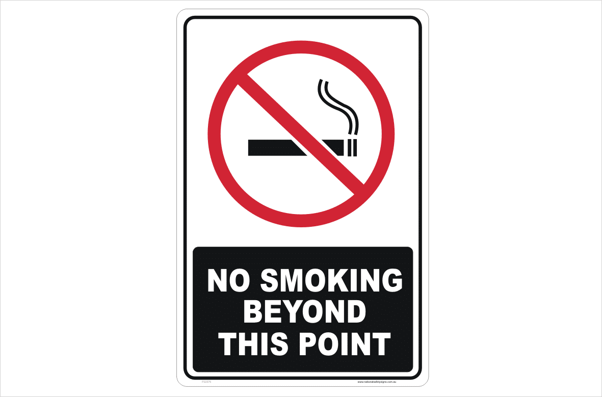 No Smoking Beyond this Point Sign