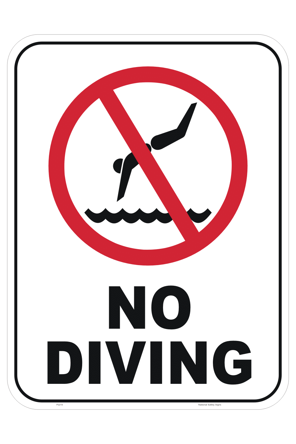 No Diving sign P2210