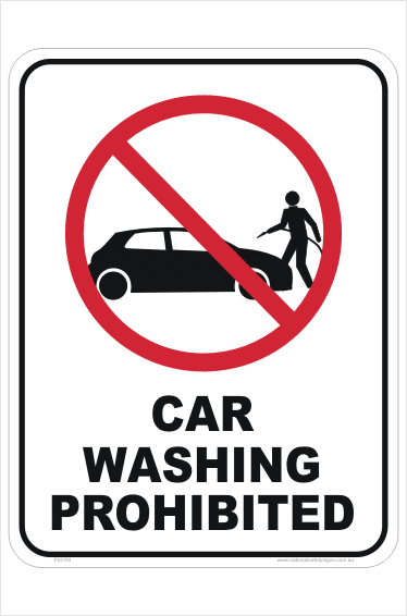Car Washing Prohibited sign P22104