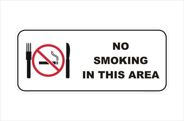 No smoking in this area