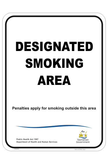 Tasmanian Smoking sign P22553