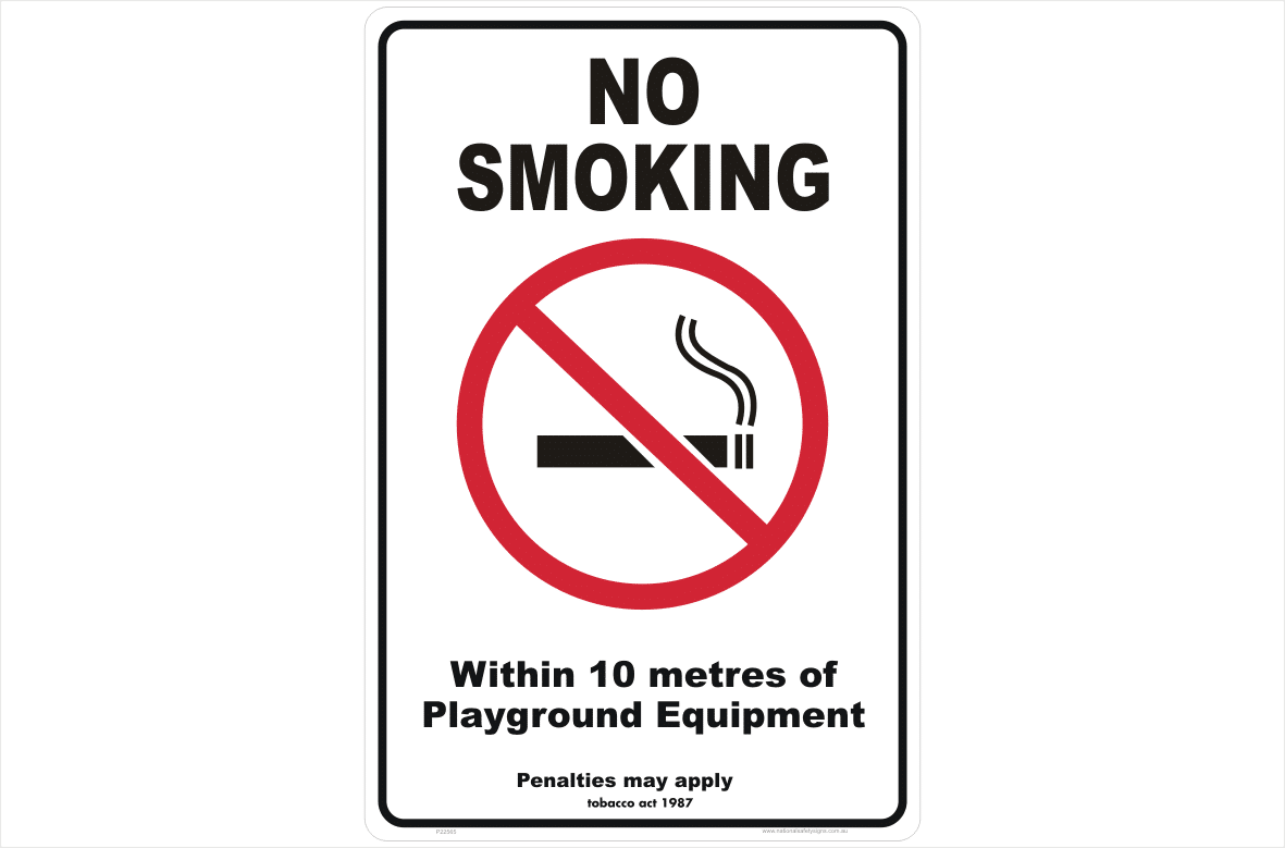 Vic No Smoking within 10 metres Playground Equipment