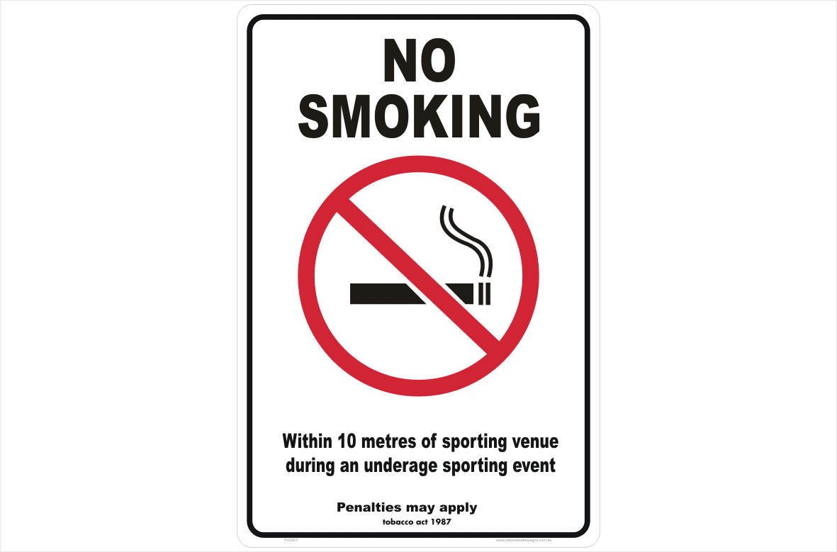 VIC No Smoking 10 Metres sign