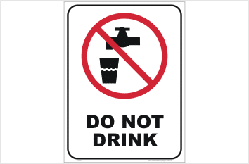 Do Not Drink sign