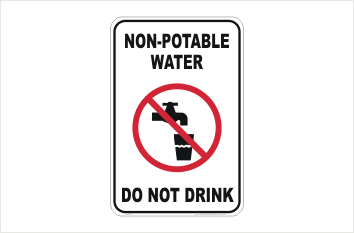 Non-Potable Water sign