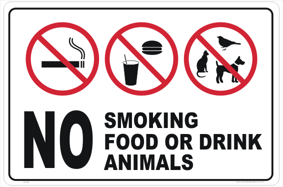 No Smoking sign