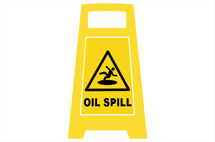 Oil spill Porta Board sign PB66012