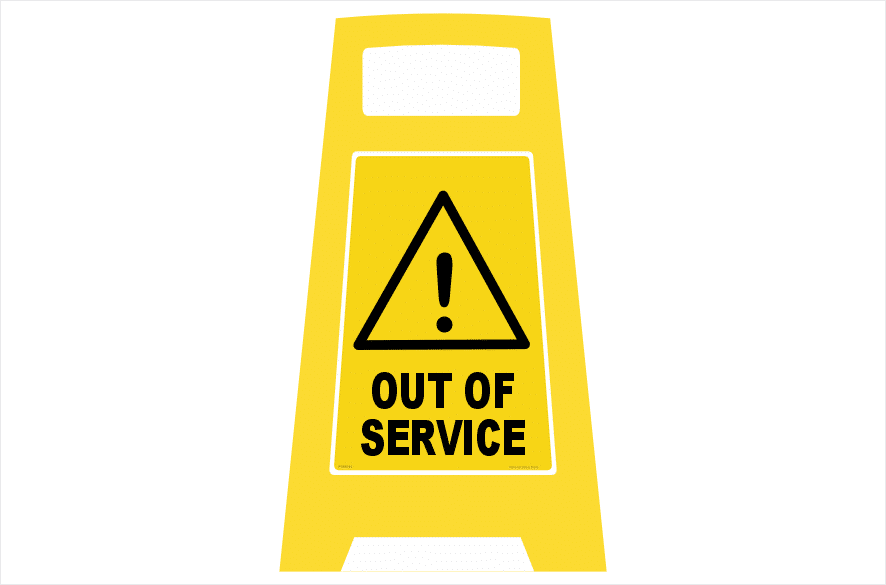 Out of Service Porta Board sign PB66014
