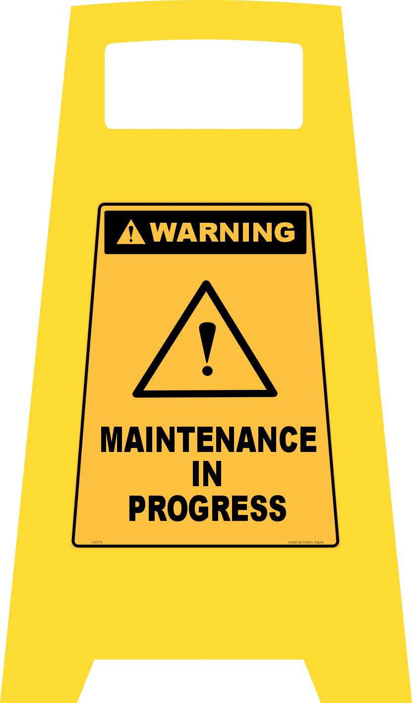 Maintenance In Progress Double Sided portable Sign PB66036