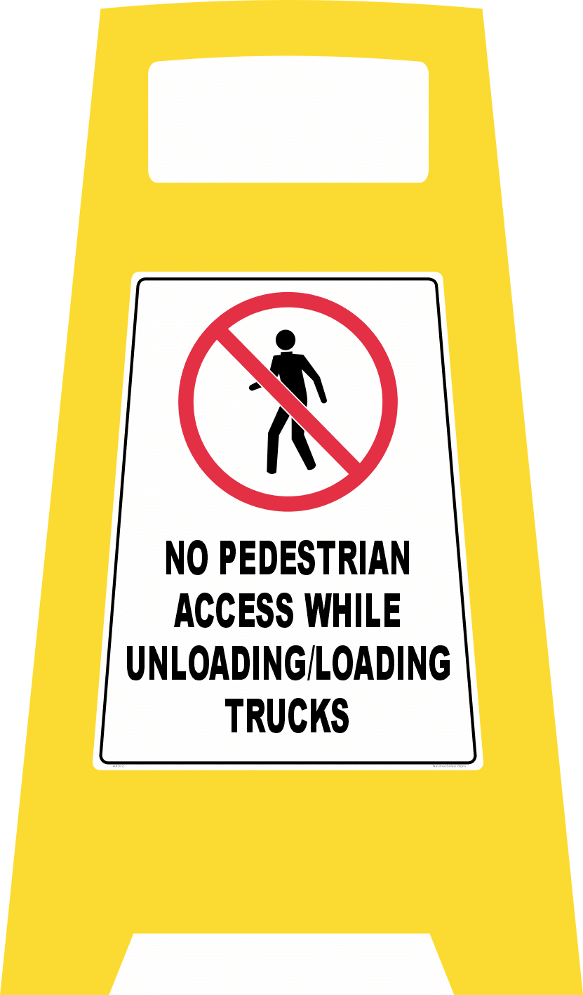 No Pedestrian Access Double Sided portable Sign PB66037